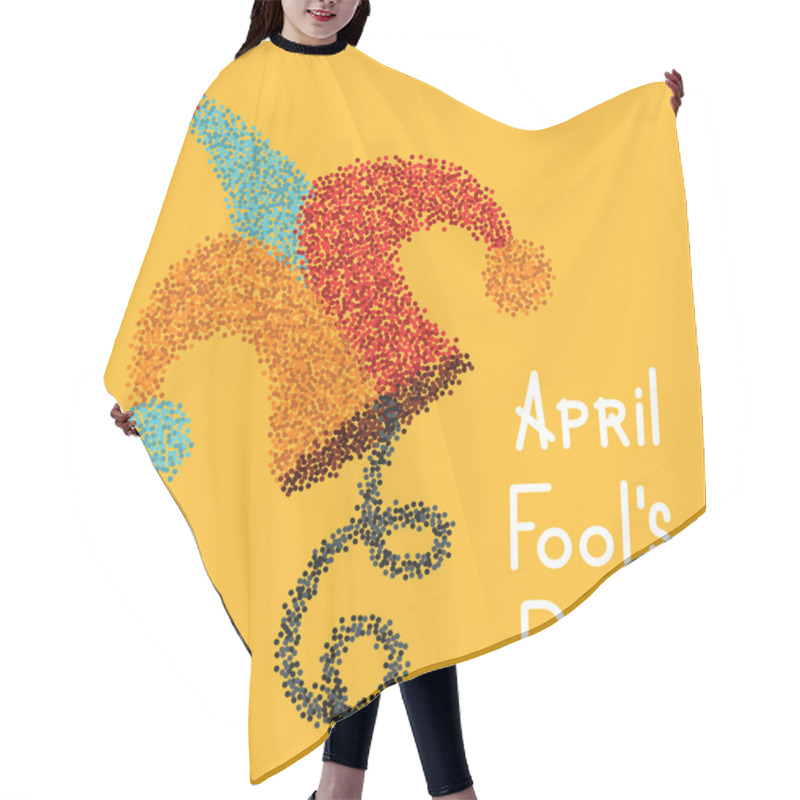 Personality  Vector Modern April Fools Day. Hair Cutting Cape