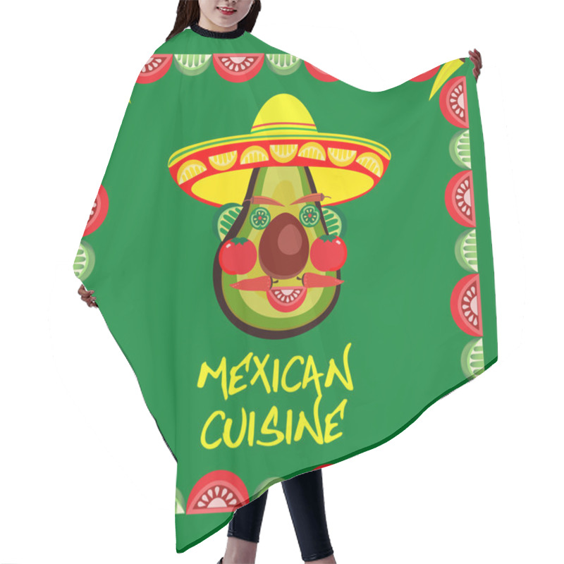 Personality  Mexican Cuisine Menu Template Hair Cutting Cape