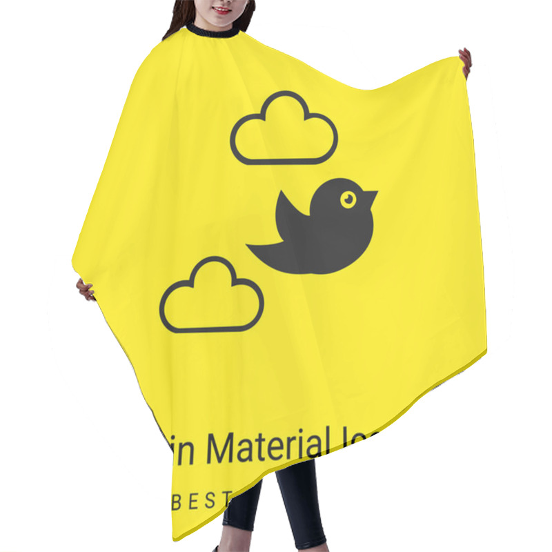 Personality  Bird Flying Between Clouds Minimal Bright Yellow Material Icon Hair Cutting Cape