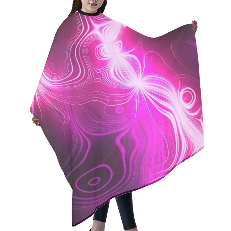 Personality  Abstract Pink Magenta Fractal Pattern Texture Hair Cutting Cape