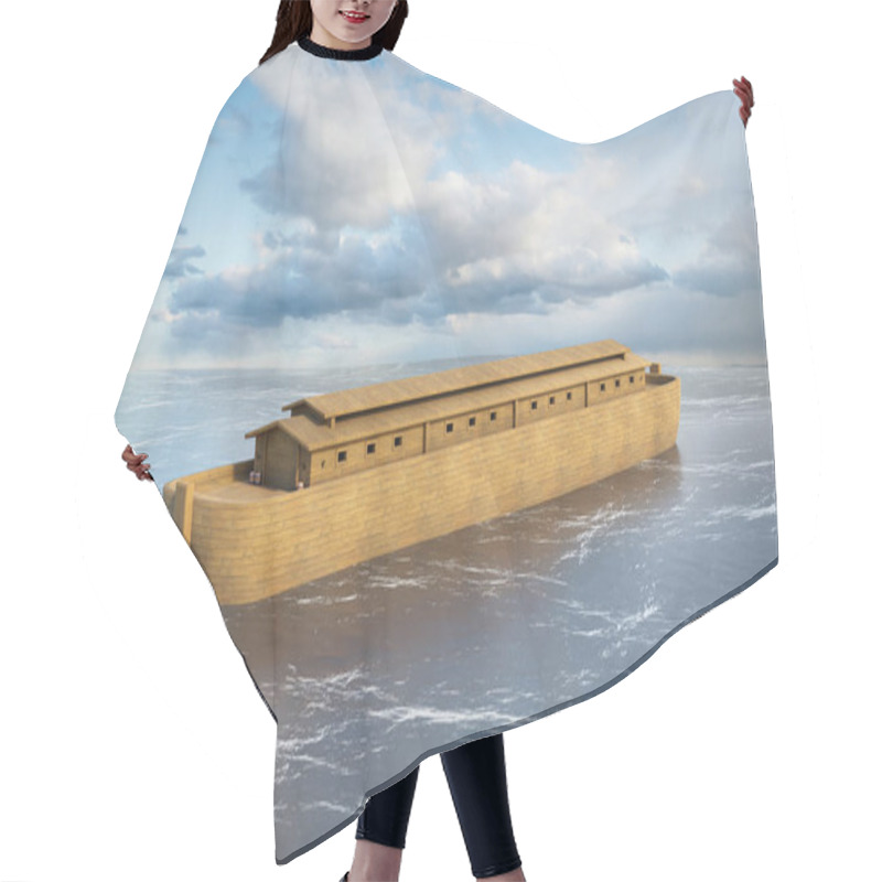 Personality  Noah's Ark Drifts In The Waters Of The Global Flood - 3D Rendering Hair Cutting Cape