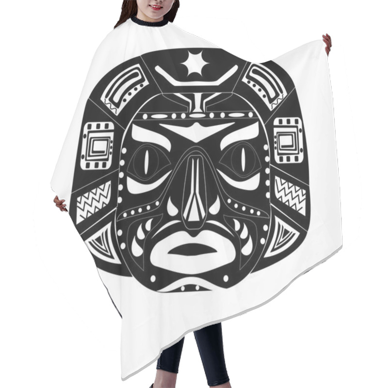 Personality  Mask Of The American Indian Hair Cutting Cape