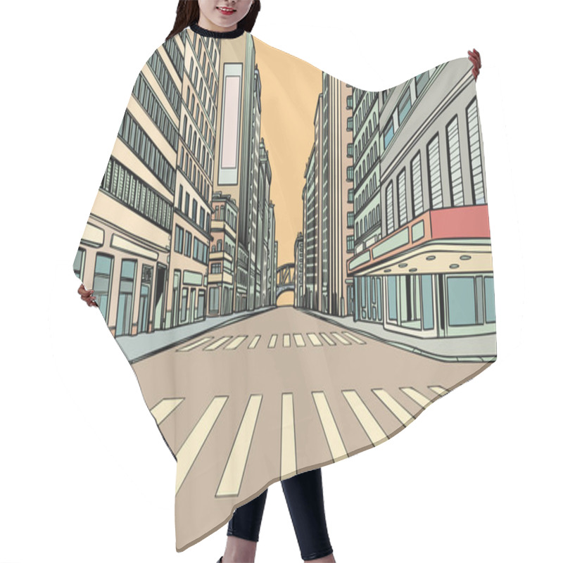 Personality  Pedestrian Crossing In The Big City Hair Cutting Cape