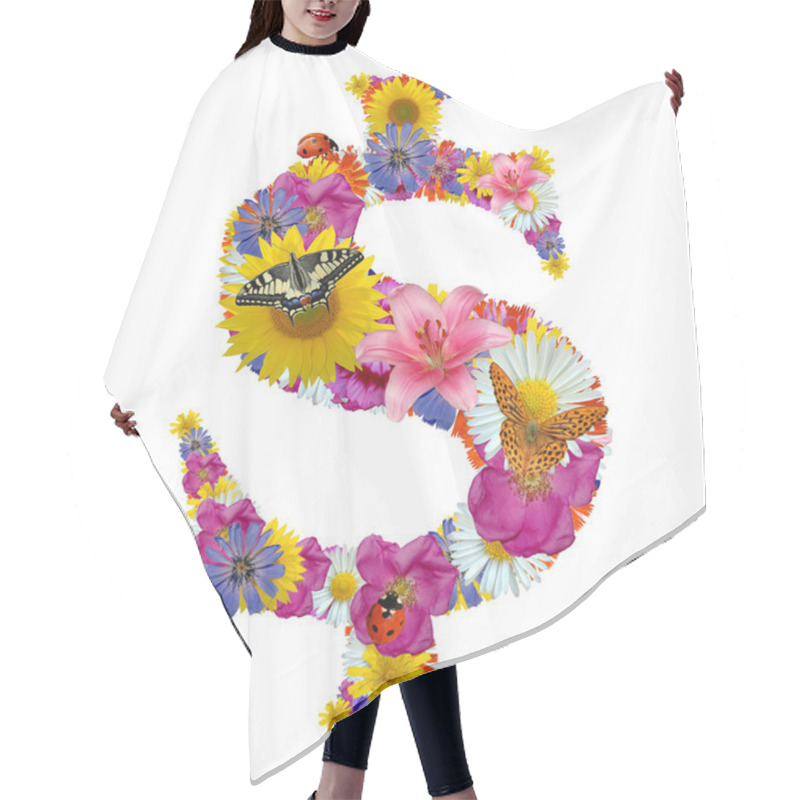 Personality  Dollar Symbol From Flowers Hair Cutting Cape