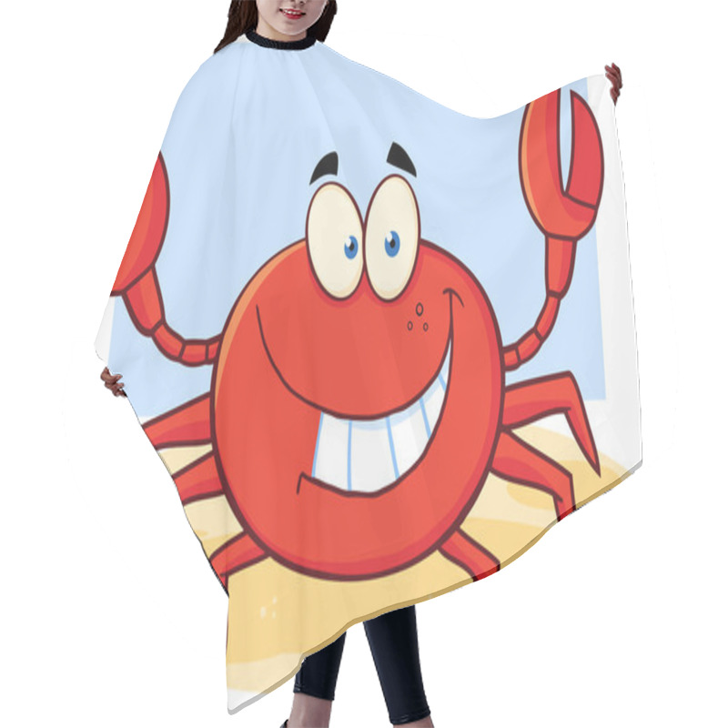 Personality  Crab Cartoon Mascot Character Hair Cutting Cape