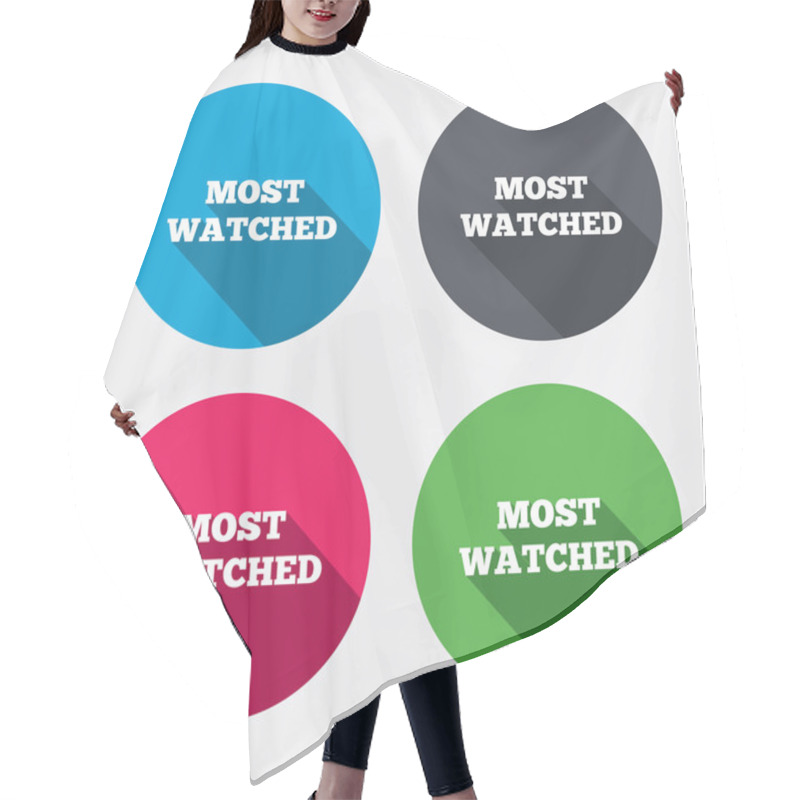 Personality  Most Watched Sign Icons Hair Cutting Cape