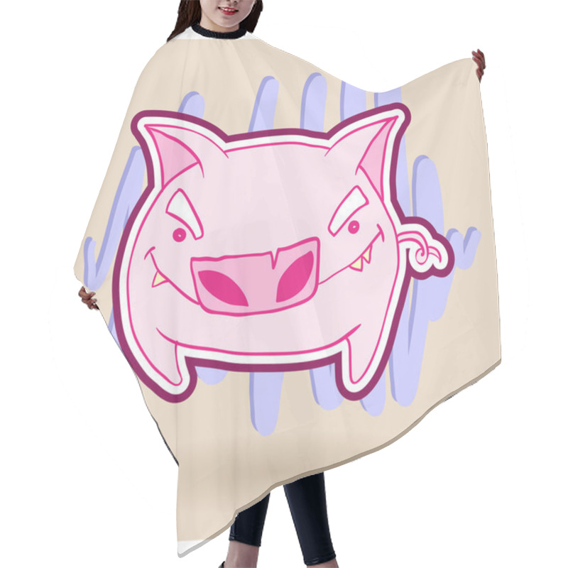 Personality  Angry Pig Hair Cutting Cape