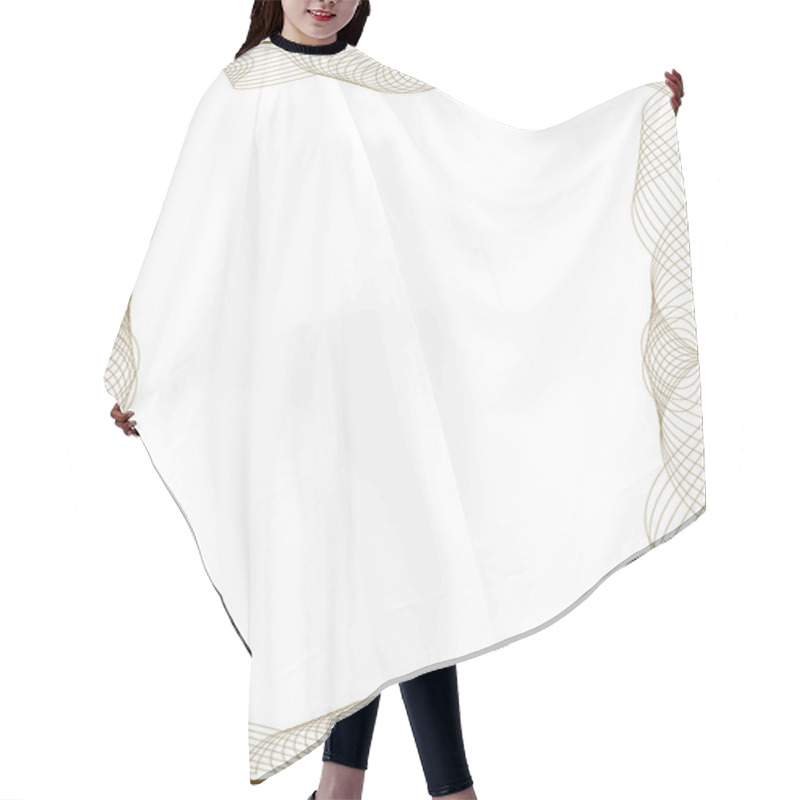 Personality  Guilloche Vector Frame Hair Cutting Cape