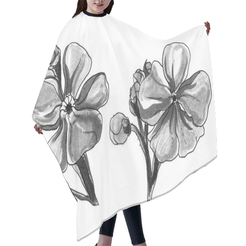 Personality  Forget Me Not Flowers Hair Cutting Cape