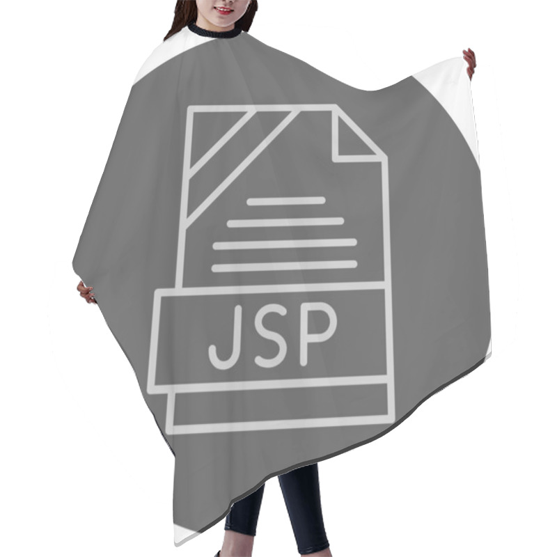 Personality   JSP  File Format Web Icon Vector Illustration   Hair Cutting Cape