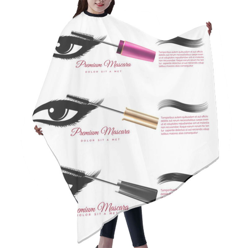 Personality  Eyes Cosmetic Vector Illustration Hair Cutting Cape