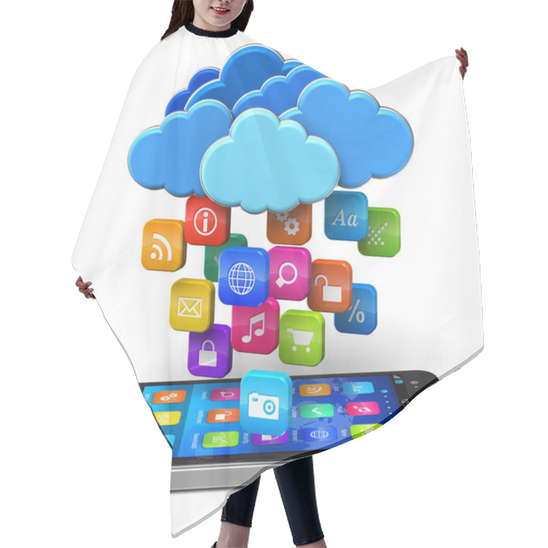 Personality  Cloud Computing And Mobility Concept Hair Cutting Cape