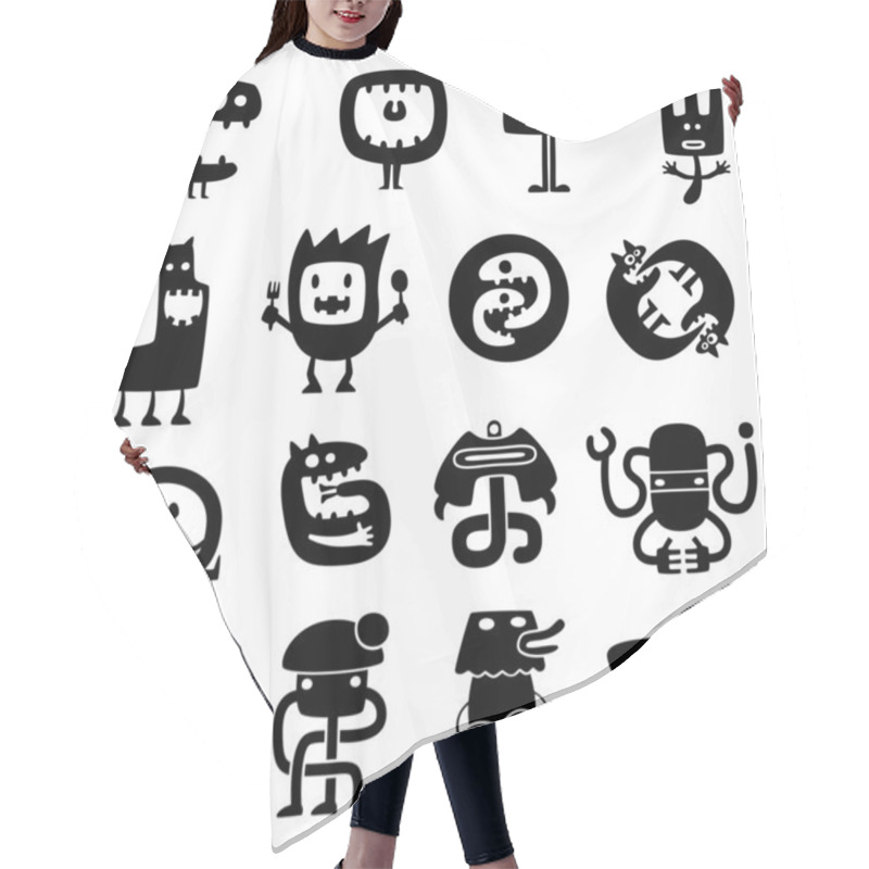 Personality  Funny Monsters Hair Cutting Cape