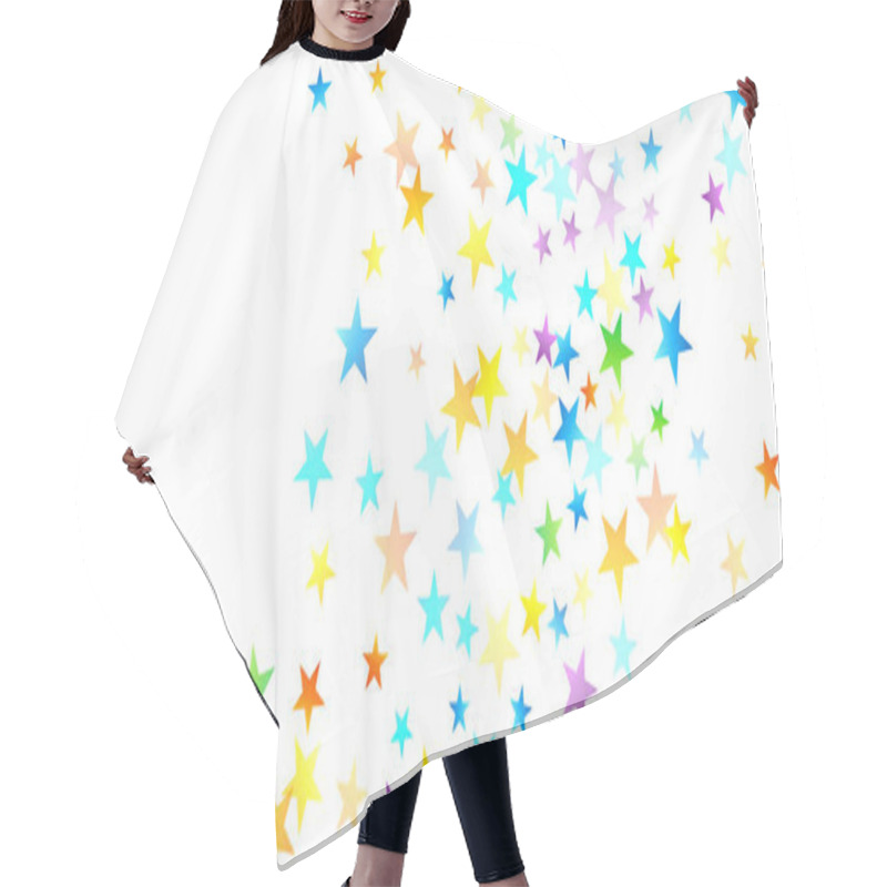 Personality  Rainbow Festive Confetti. Carnival Star Falling. Hair Cutting Cape