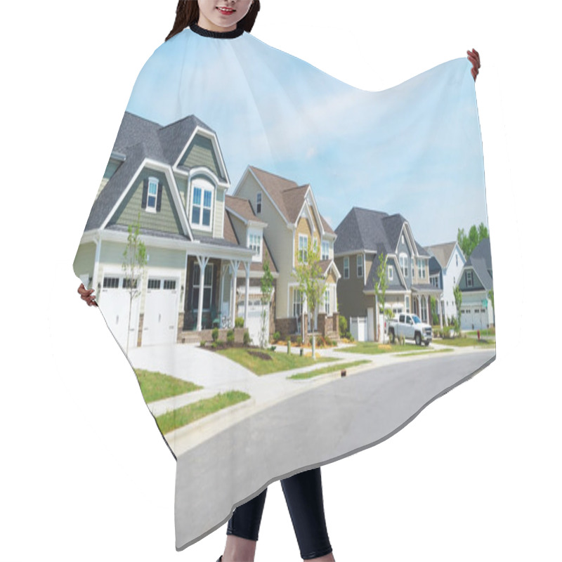 Personality  Street Of Suburban Homes  Hair Cutting Cape