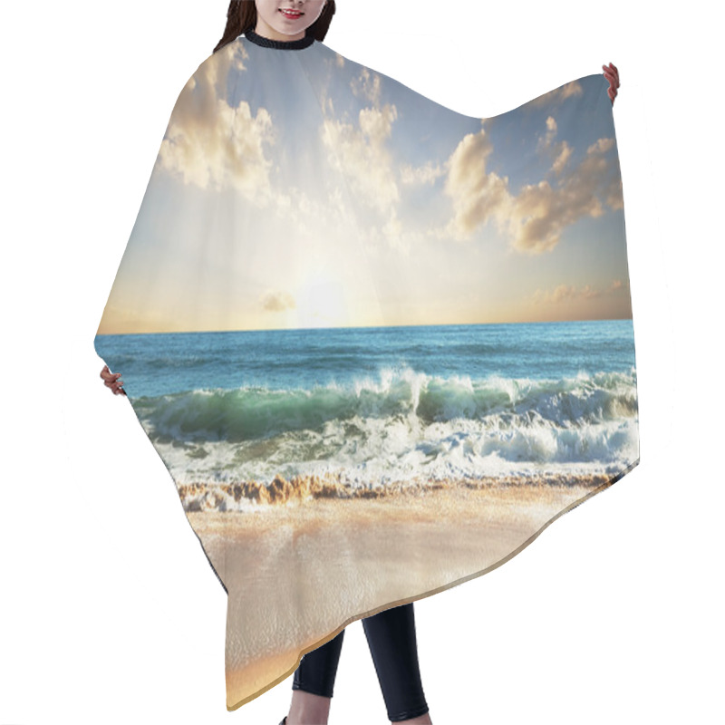 Personality  Sea Sunset Hair Cutting Cape