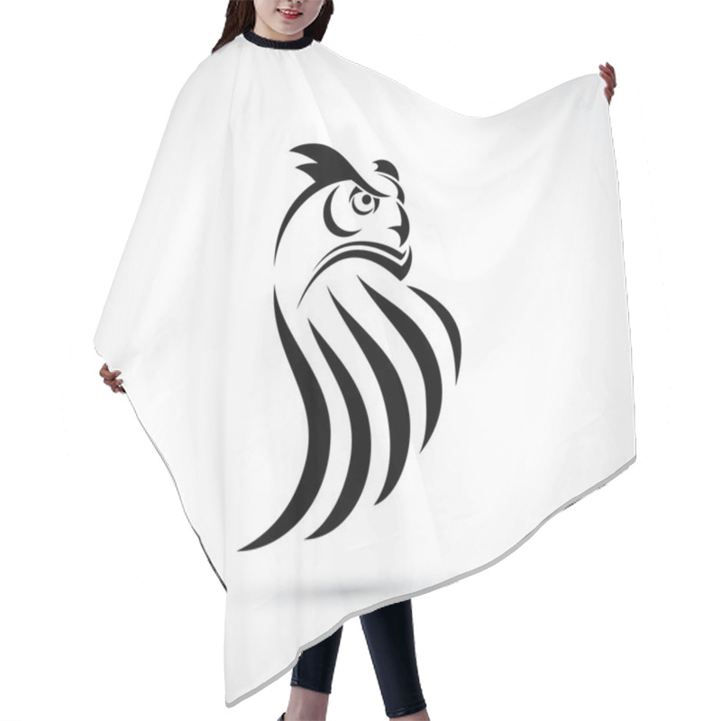 Personality  Black Owl Icon Hair Cutting Cape