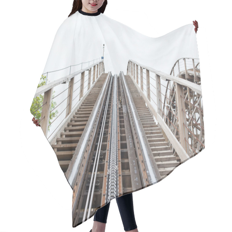 Personality  Large Wooden Rollercoaster Hair Cutting Cape