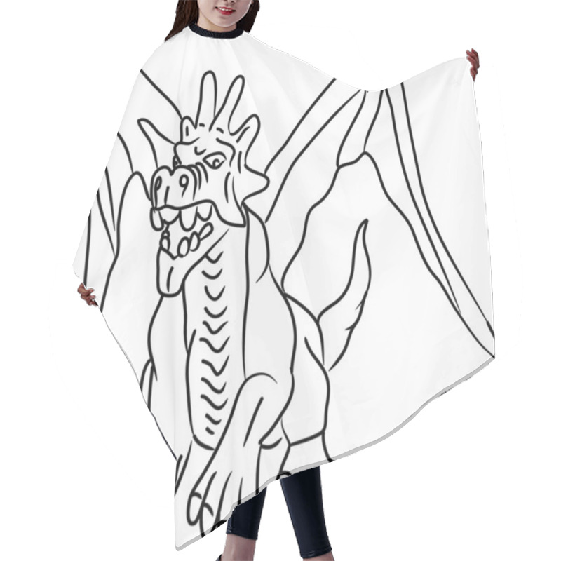 Personality  Dragon Contour Hair Cutting Cape