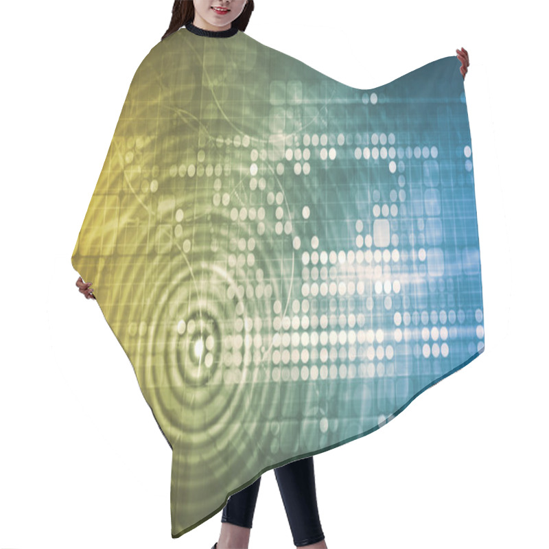 Personality  Business Technology Background Hair Cutting Cape