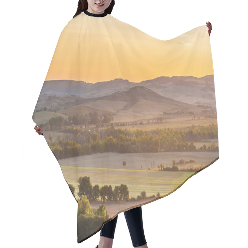 Personality  The Rising Sun Over The Tuscan Fields Hair Cutting Cape