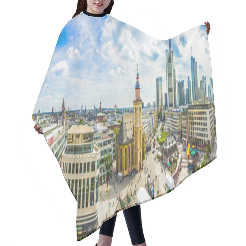 Personality  Aerial View Of Frankfurt With Hauptwachen, Germany In A Summer D Hair Cutting Cape