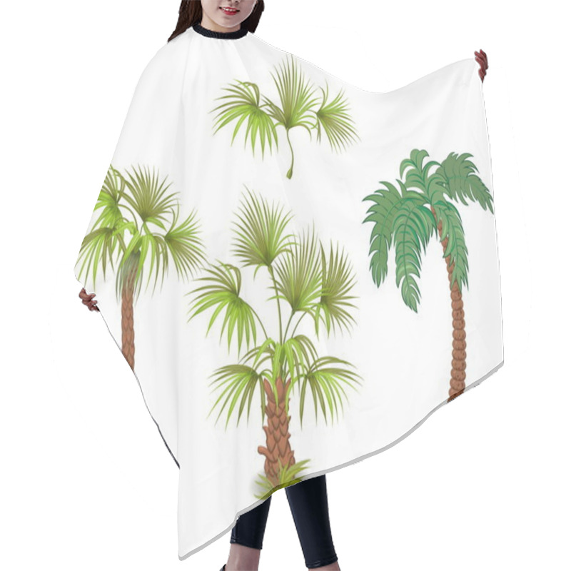 Personality  Collection Of Tropical Palm Trees Hair Cutting Cape