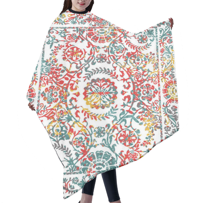 Personality  Carpet And Fabric Print Design With Grunge And Distressed Texture Repeat Pattern  Hair Cutting Cape