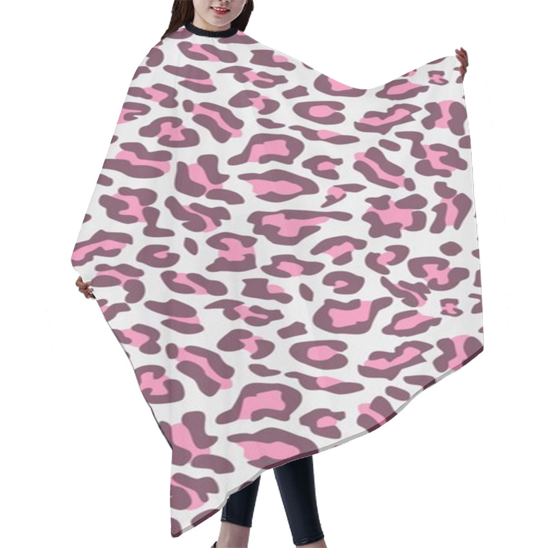 Personality  Seamless Pink Leopard Texture Pattern. Hair Cutting Cape