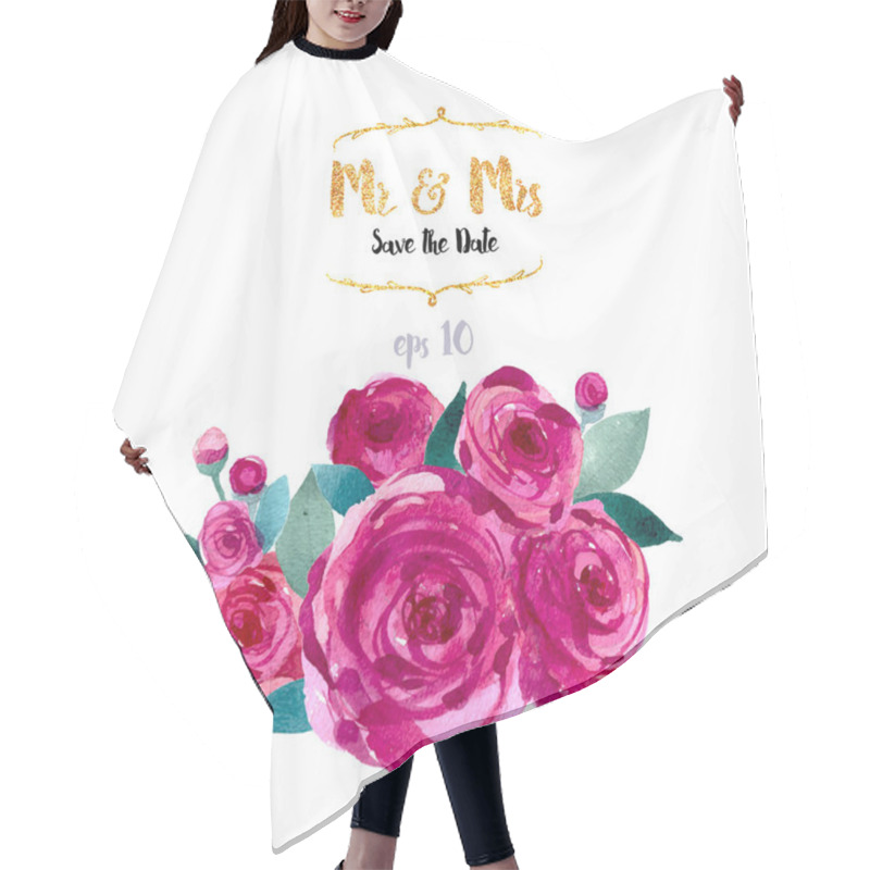 Personality  Collection Of Painted Flowers Hair Cutting Cape