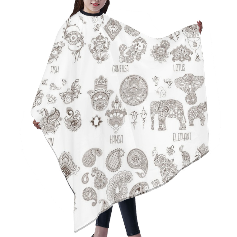 Personality  Oriental Decorative Symbols Hair Cutting Cape