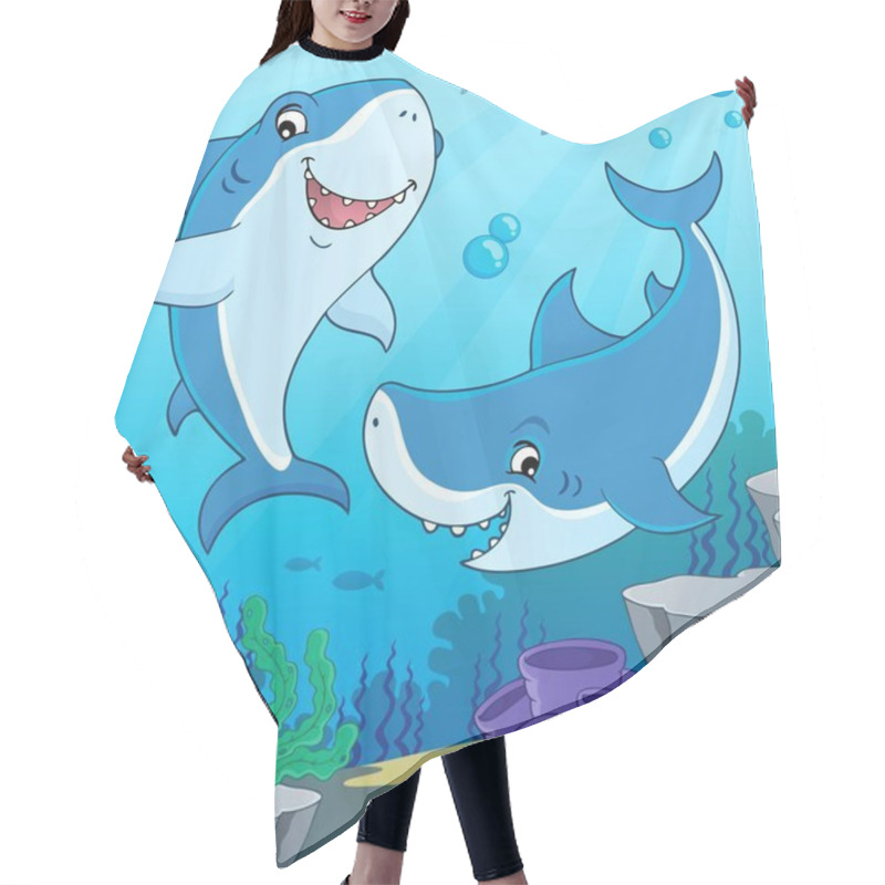 Personality  Shark Topic Image 4 Hair Cutting Cape