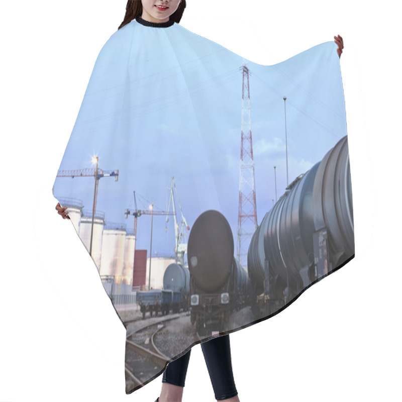 Personality  Oil Tank Cars In Twilight Hair Cutting Cape