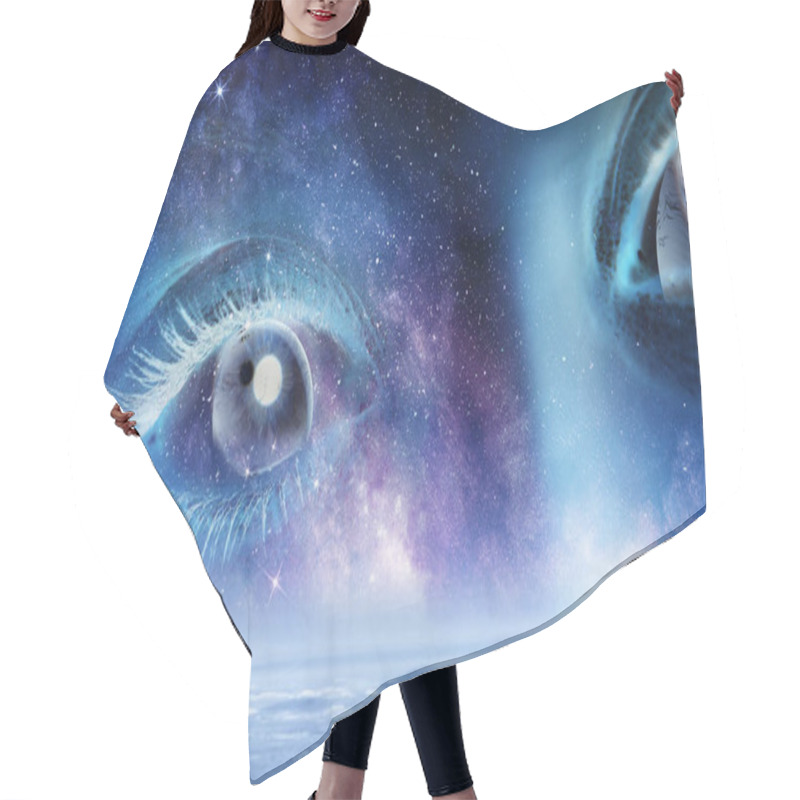 Personality  Space Abstract Backdrop Hair Cutting Cape