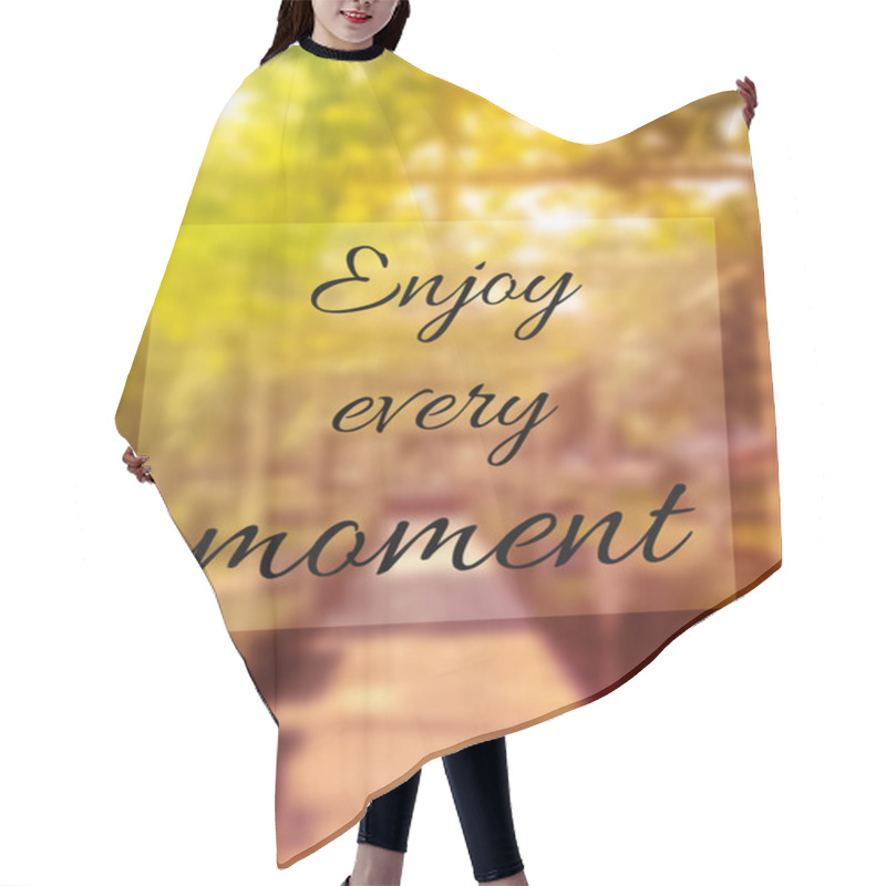 Personality  Inspirational Quote On Blurred  Background Hair Cutting Cape