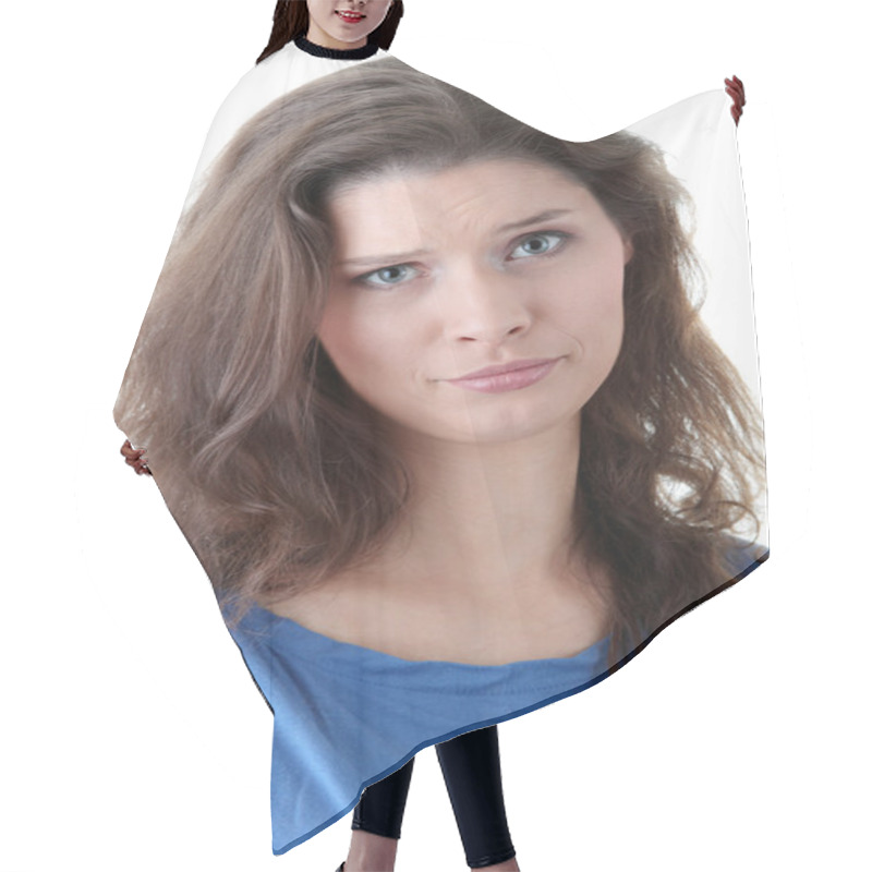 Personality  Woman Suprised Hair Cutting Cape