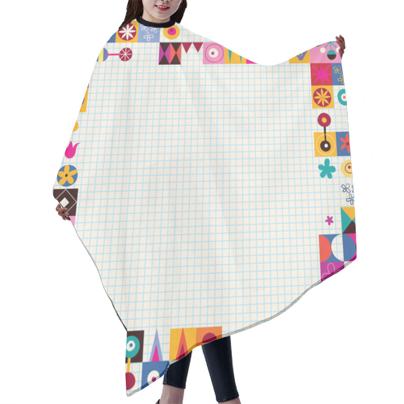 Personality  Hearts, Stars And Flowers Abstract Border Hair Cutting Cape