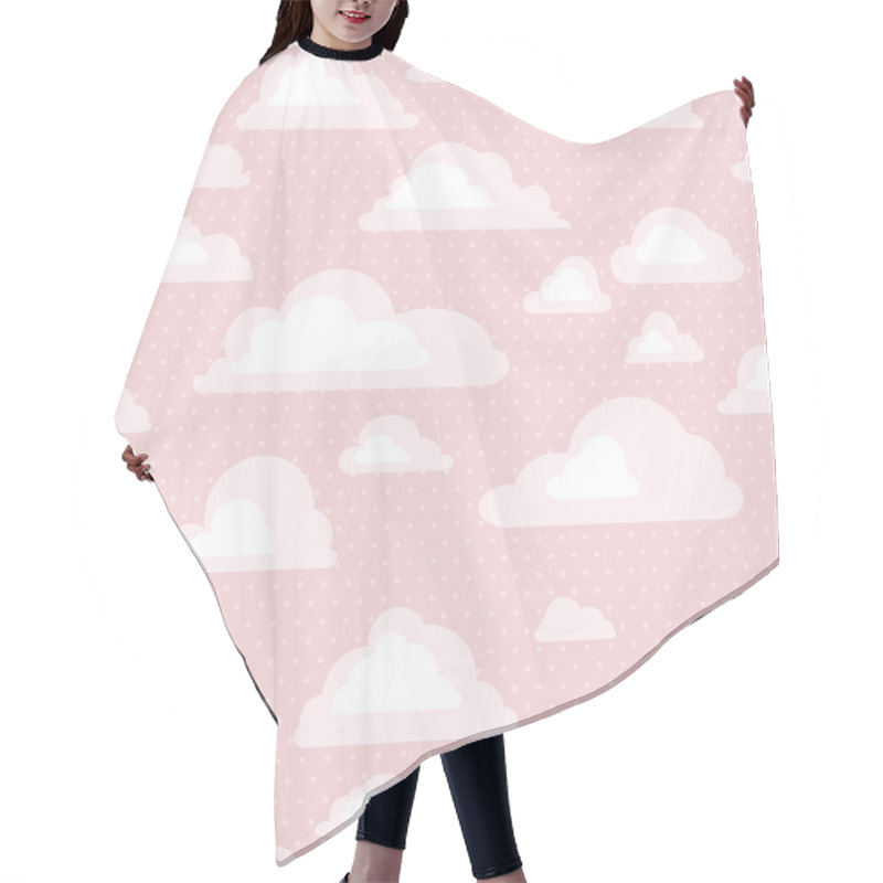 Personality  Seamless Pattern With Clouds Hair Cutting Cape