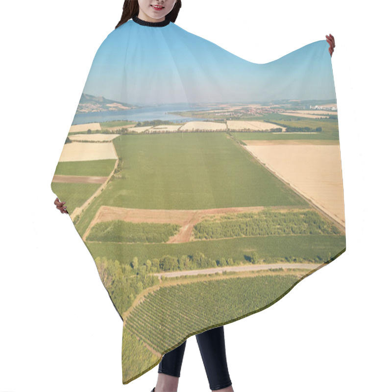 Personality  Aerial View Of Green Fields And Trees, Czech Republic Hair Cutting Cape