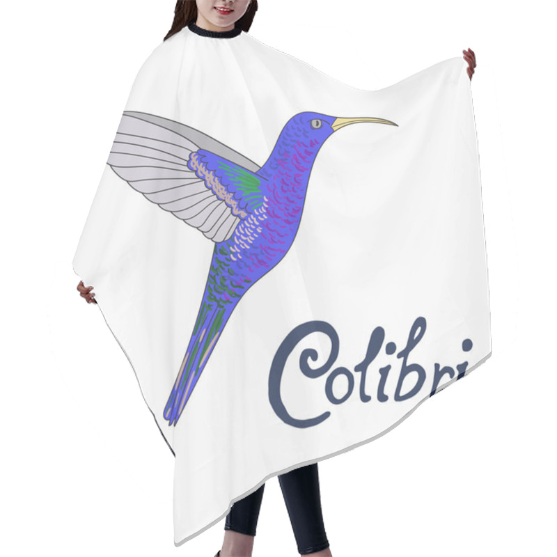 Personality  Bird Colibri Vector Illustration Hair Cutting Cape