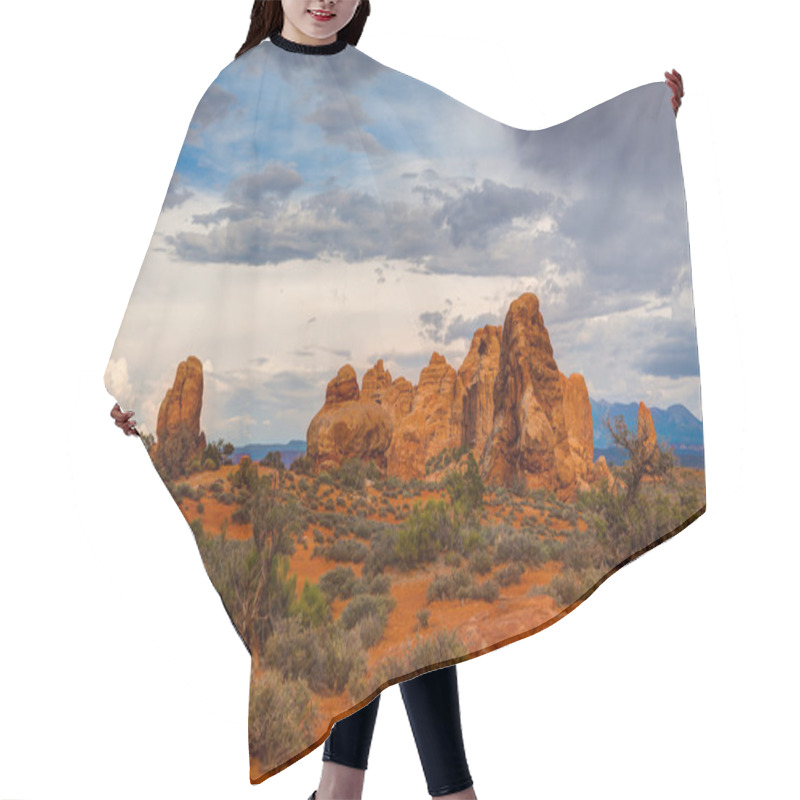 Personality  Beautiful Rock Formations In Arches National Park, Utah, USA Hair Cutting Cape