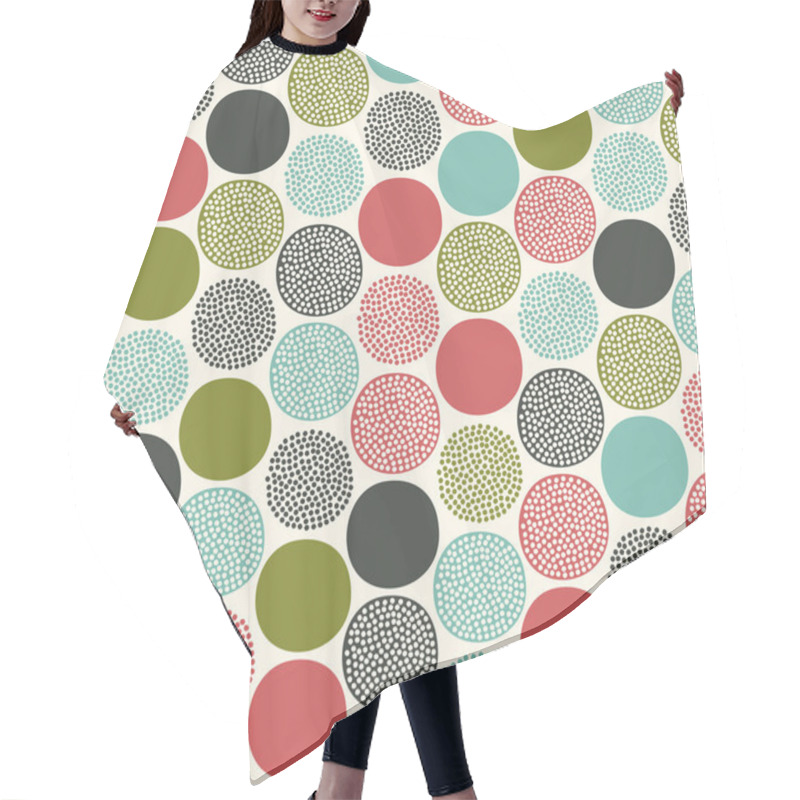 Personality  Dots Circles Pattern Hair Cutting Cape