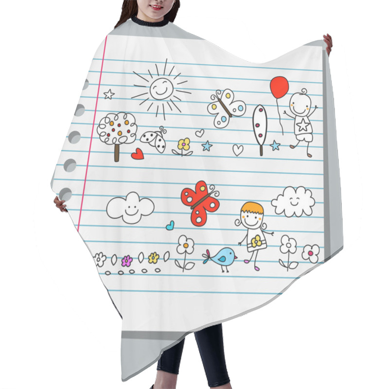 Personality  Notebook Paper Summer Hair Cutting Cape