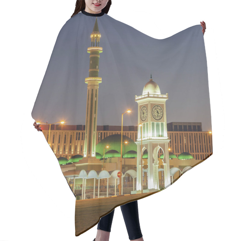 Personality  Grand Mosque And Clock Tower In Doha In Doha Hair Cutting Cape