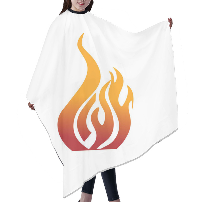 Personality  Flame Vector Illustration Design Logo Template Hair Cutting Cape