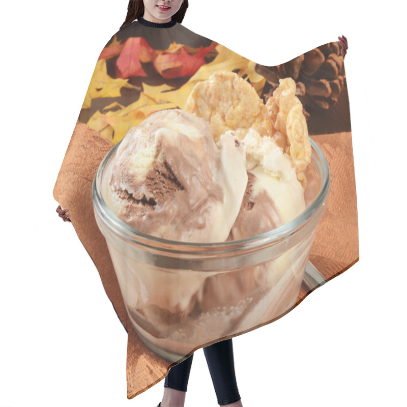 Personality  Chocolate Toffee Ice Cream Hair Cutting Cape