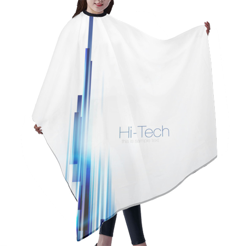 Personality  Straight Blue Lines Background Hair Cutting Cape