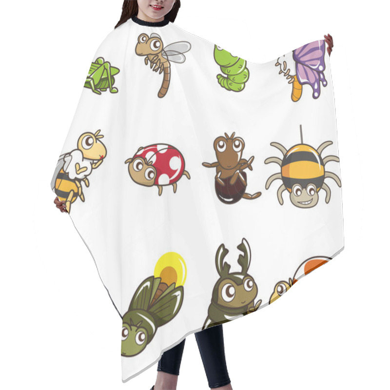 Personality  Cartoon Bug Icon Hair Cutting Cape