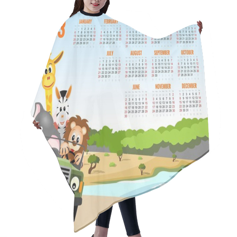 Personality  Calendar 2013 With Animals Hair Cutting Cape