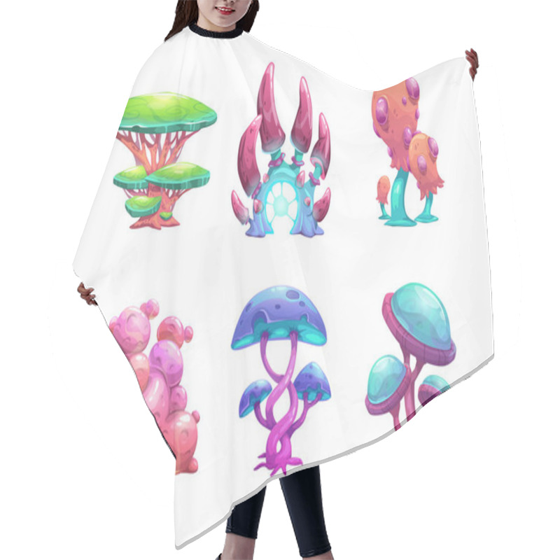 Personality  Beautiful Fantasy Mushrooms Set. Hair Cutting Cape